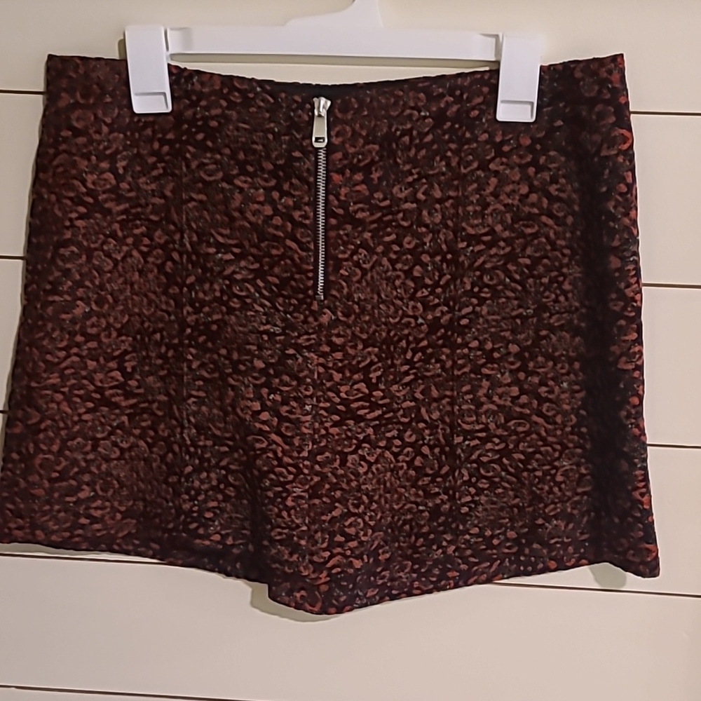 Leopard Print Shorts - Red and Black